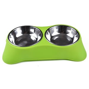 Stainless Steel Dual Dog or Cat Bowl
