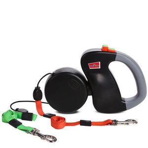 Retractable Dual Leash with Anti -Tangle