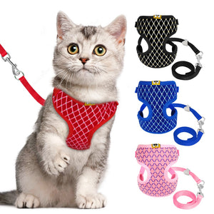 Jeweled Cat Harness with Leash