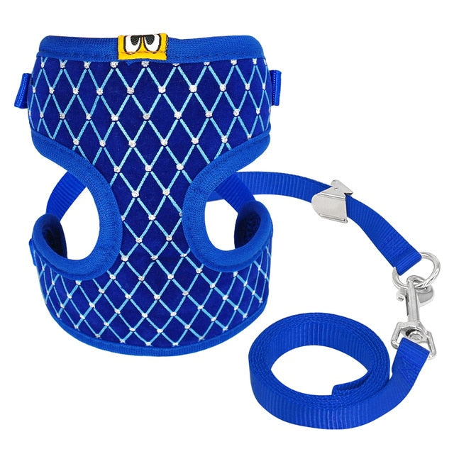 Jeweled Cat Harness with Leash