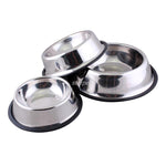 Non-Slip Stainless Steel Food and Water Bowls