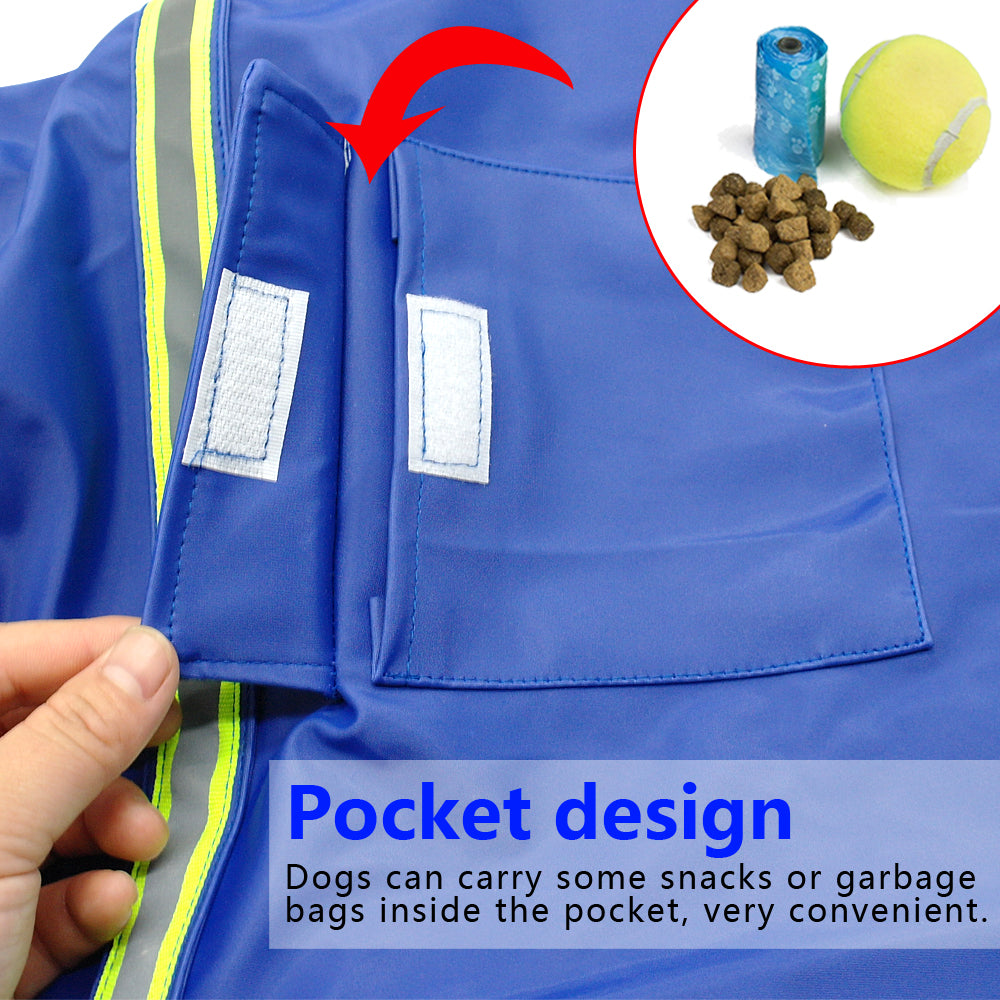 Reflective Rain Coat with Pocket