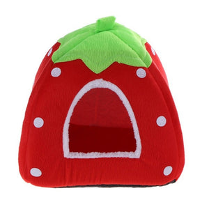 Strawberry Pet Bed for Dogs and Cats